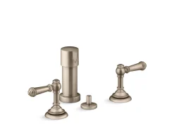 Widespread bidet faucet with lever handles^Kohler Discount