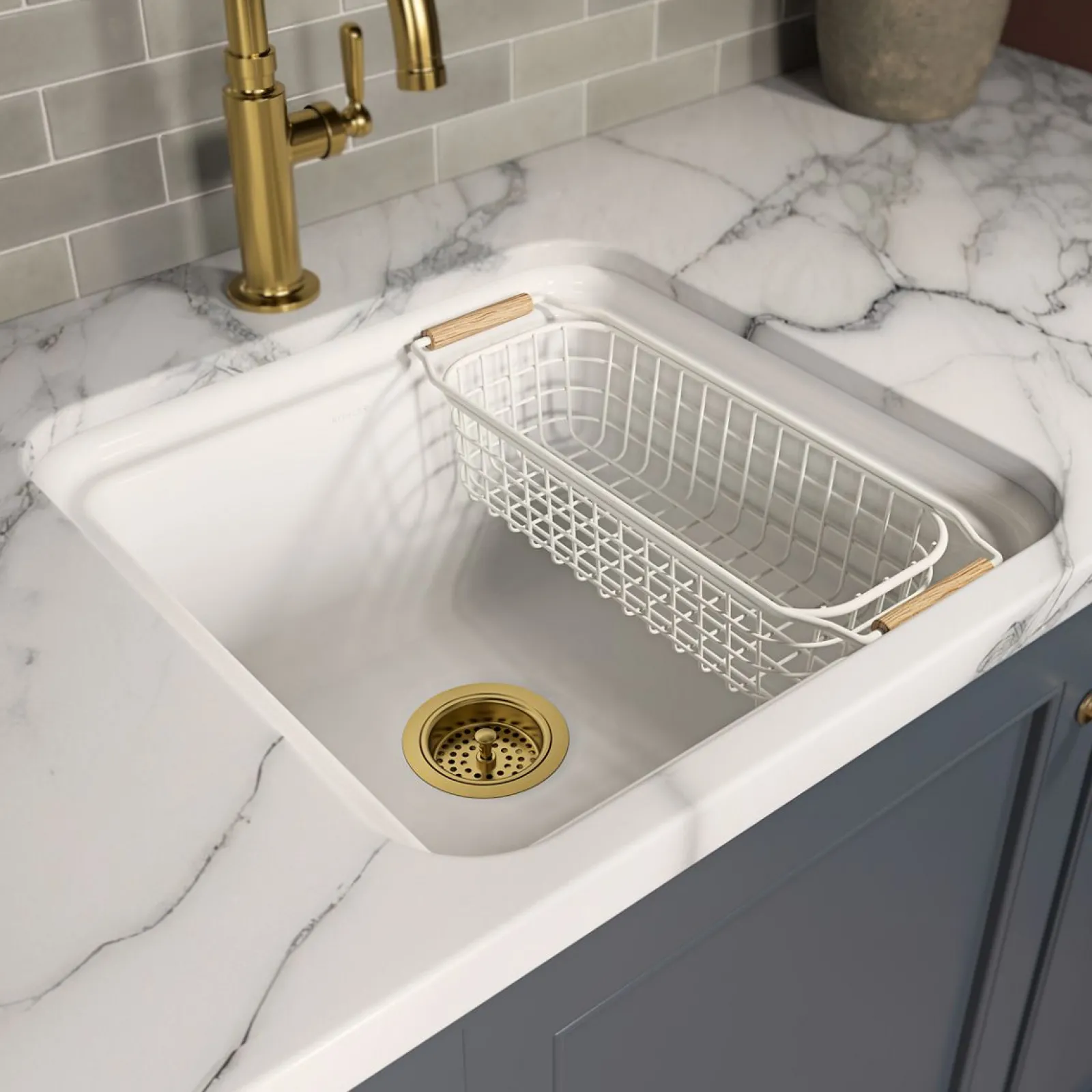 Wire sink basket for Audrine kitchen sink^Kohler Sale