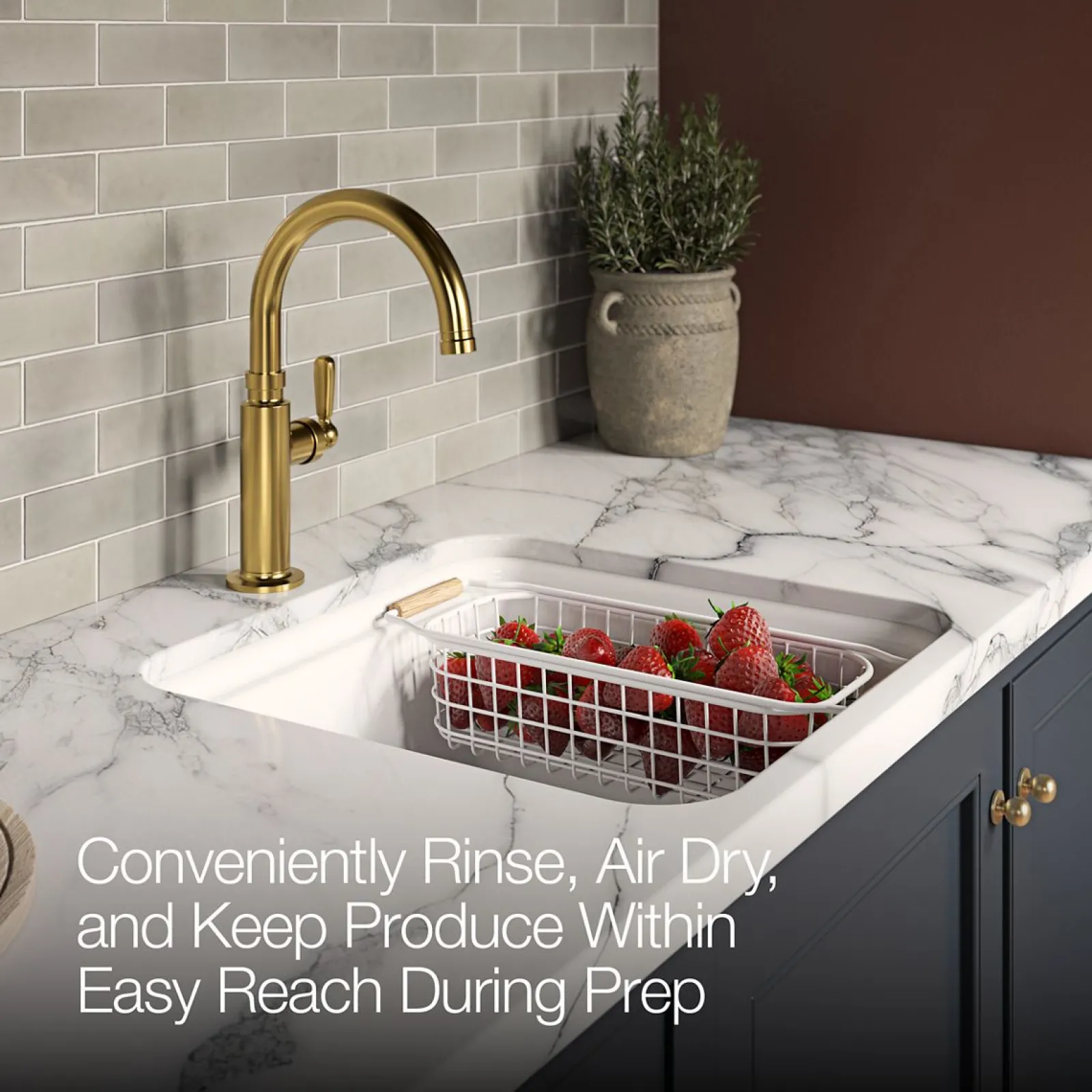 Wire sink basket for Audrine kitchen sink^Kohler Sale