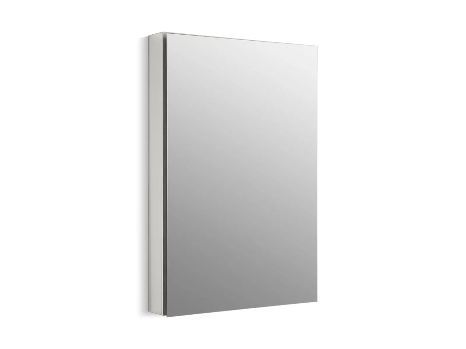 24-1/8" W x 36-1/8" H aluminum single-door medicine cabinet with 107 degree hinge^Kohler Discount