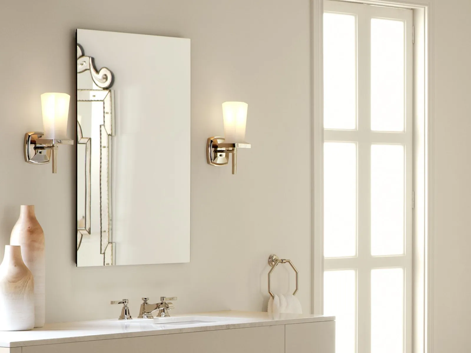 24-1/8" W x 36-1/8" H aluminum single-door medicine cabinet with 107 degree hinge^Kohler Discount