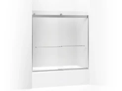 56-5/8"-59-5/8" W x 59-3/4" H bypass bath door with 1/4"-thick Frosted glass^Kohler Hot