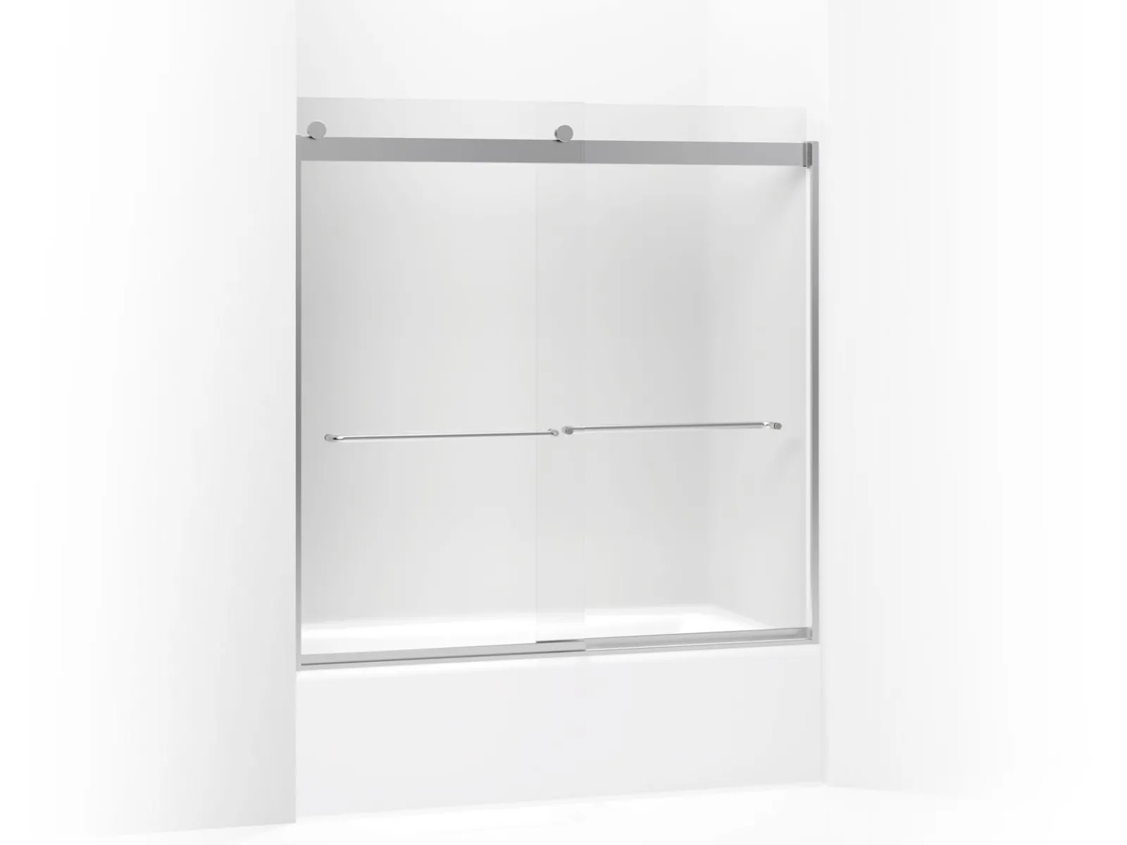 56-5/8"-59-5/8" W x 59-3/4" H bypass bath door with 1/4"-thick Frosted glass^Kohler Hot