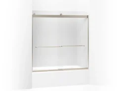 56-5/8"-59-5/8" W x 59-3/4" H bypass bath door with 1/4"-thick Frosted glass^Kohler Hot