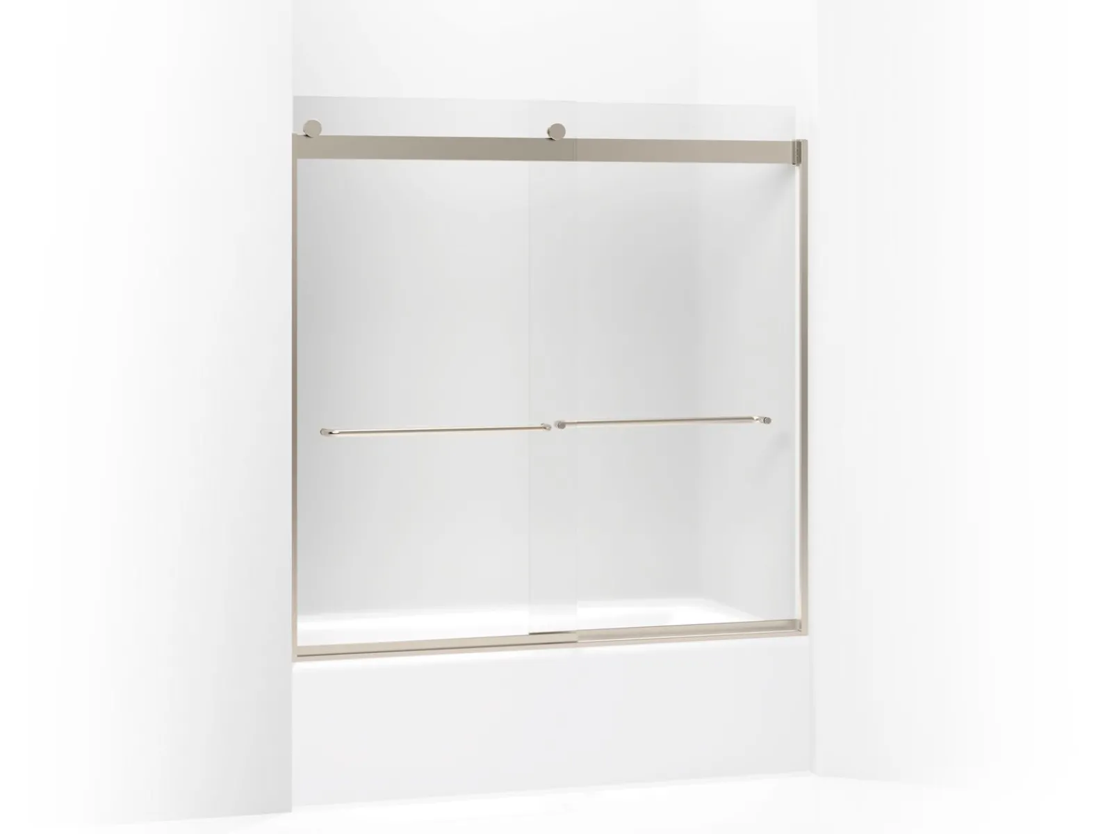 56-5/8"-59-5/8" W x 59-3/4" H bypass bath door with 1/4"-thick Frosted glass^Kohler Hot
