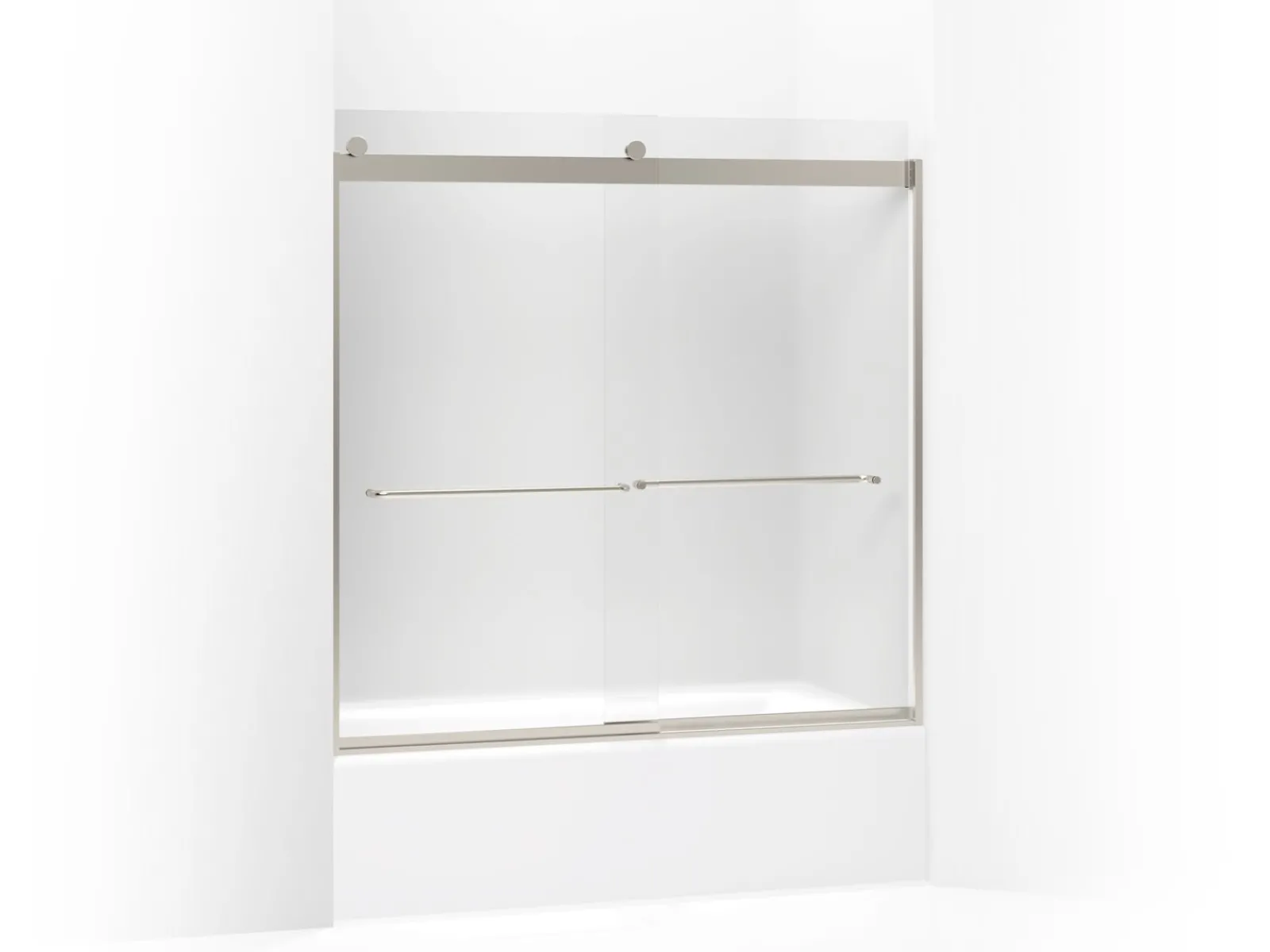 56-5/8"-59-5/8" W x 59-3/4" H bypass bath door with 1/4"-thick Frosted glass^Kohler Hot