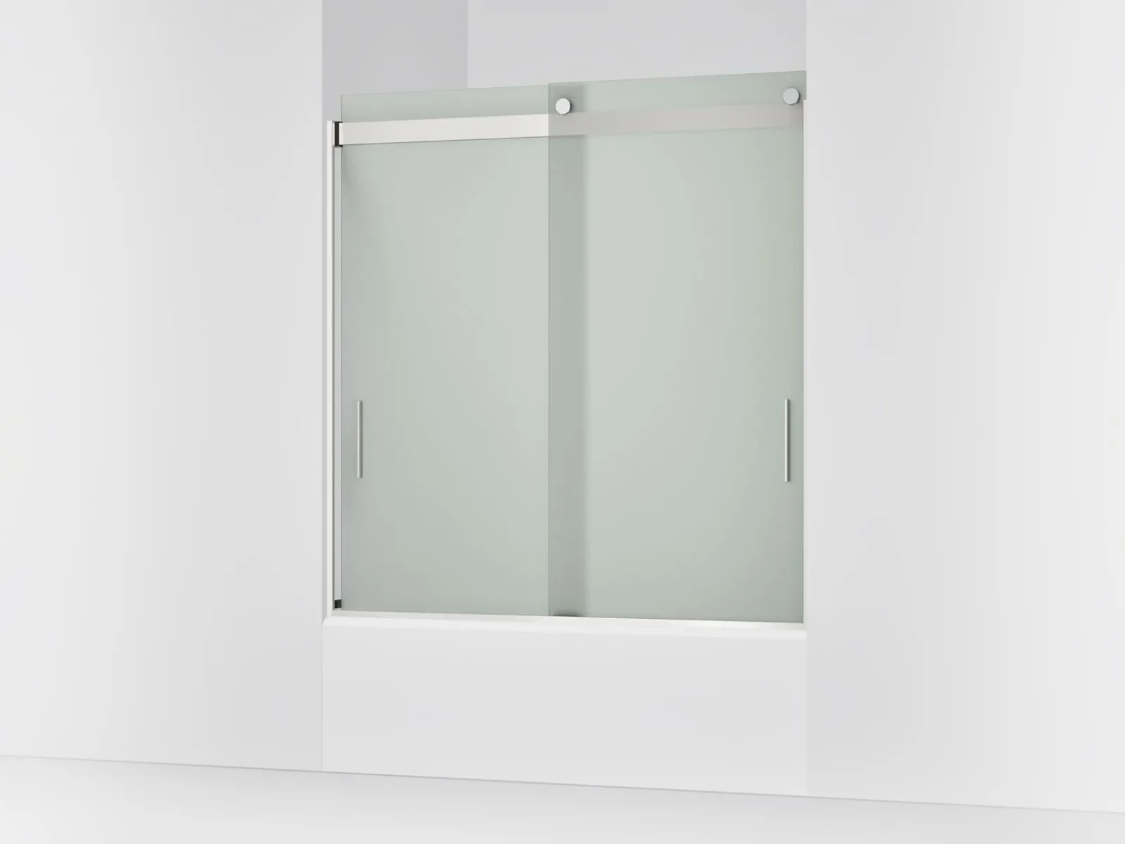 56-5/8"-59-5/8" W x 62" H bypass bath door with 1/4"-thick Frosted glass^Kohler New
