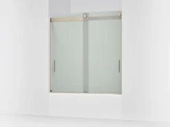 56-5/8"-59-5/8" W x 62" H bypass bath door with 1/4"-thick Frosted glass^Kohler New