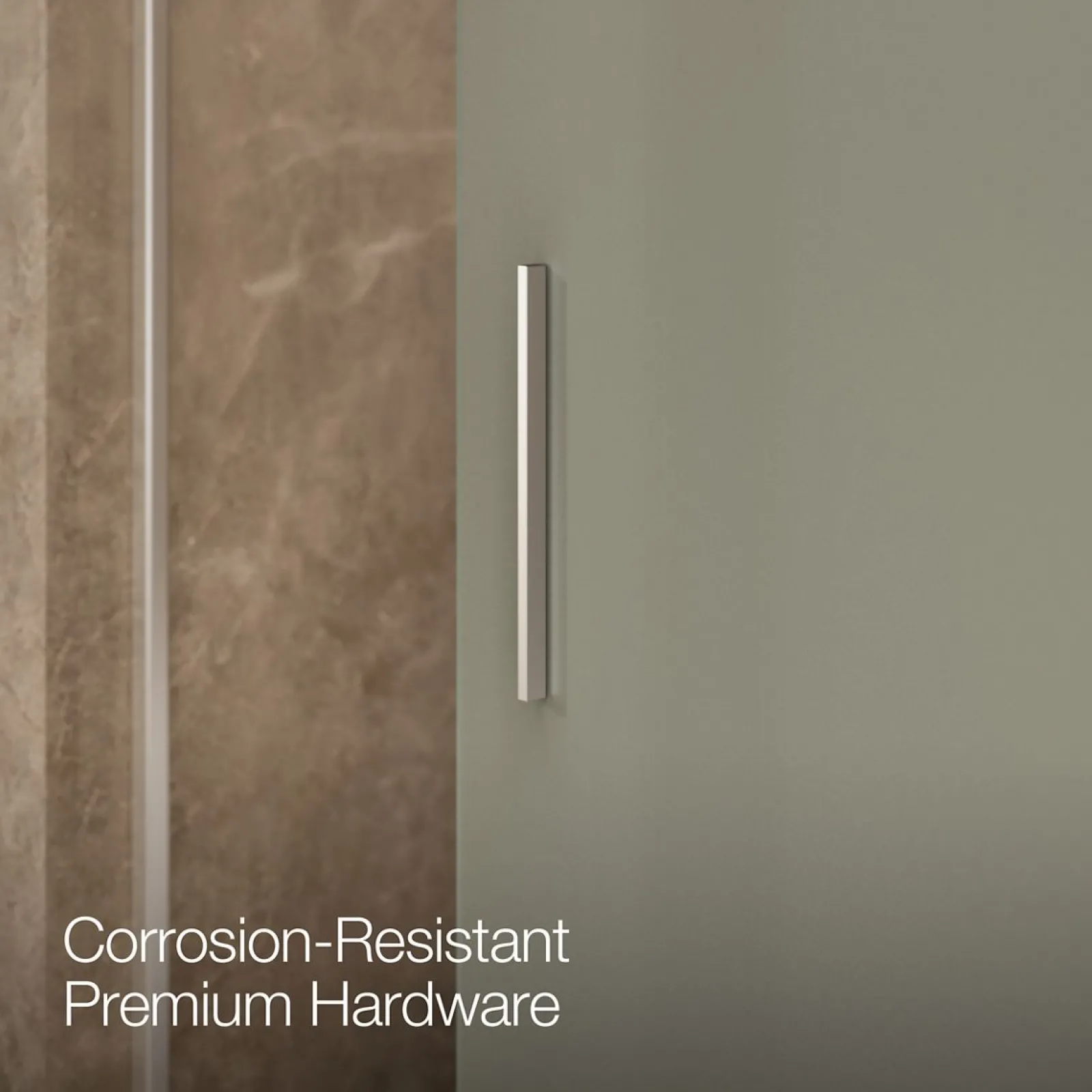 56-5/8"-59-5/8" W x 62" H bypass bath door with 1/4"-thick Frosted glass^Kohler New