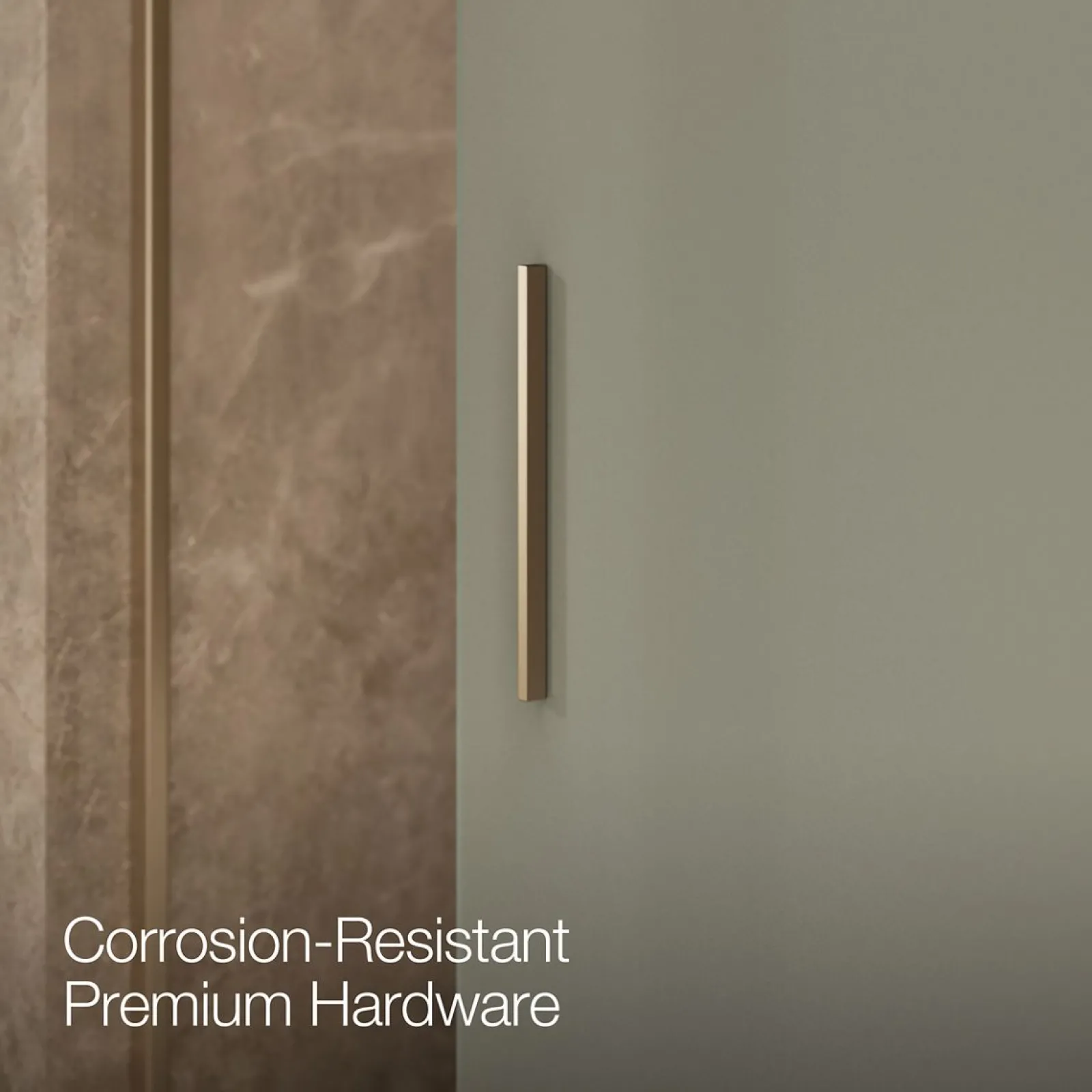 56-5/8"-59-5/8" W x 62" H bypass bath door with 1/4"-thick Frosted glass^Kohler New
