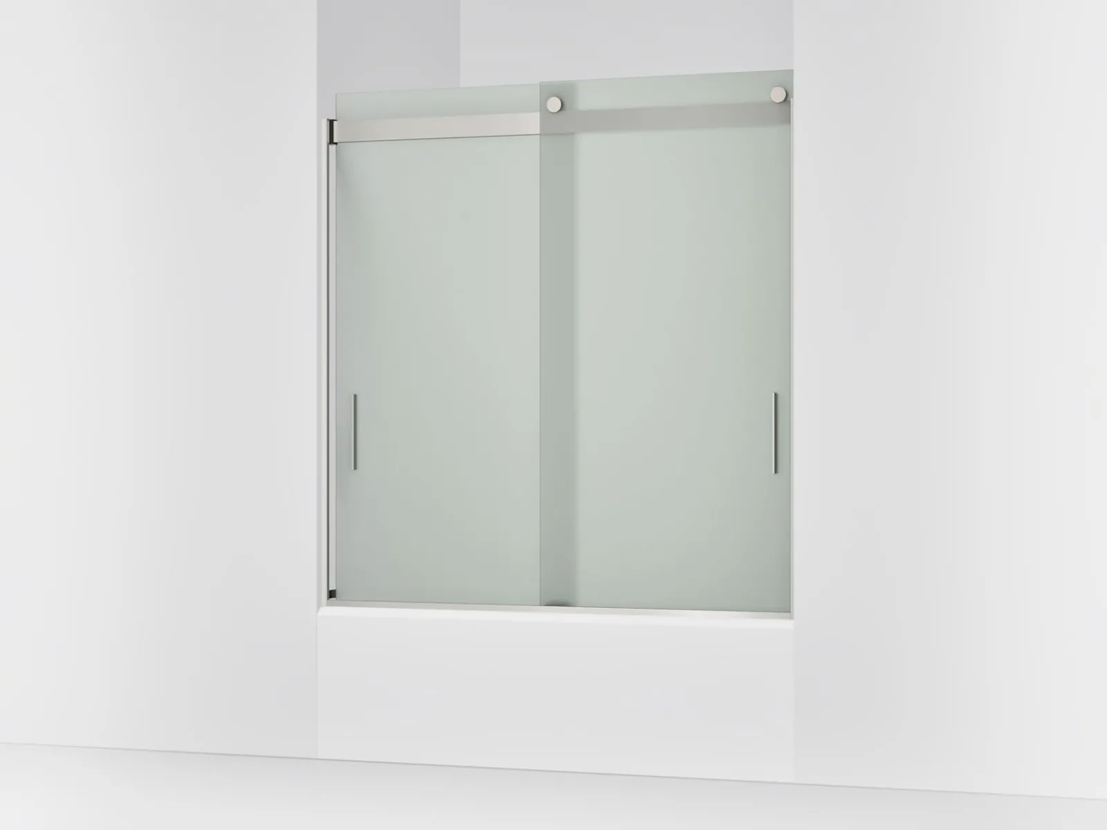 56-5/8"-59-5/8" W x 62" H bypass bath door with 1/4"-thick Frosted glass^Kohler New