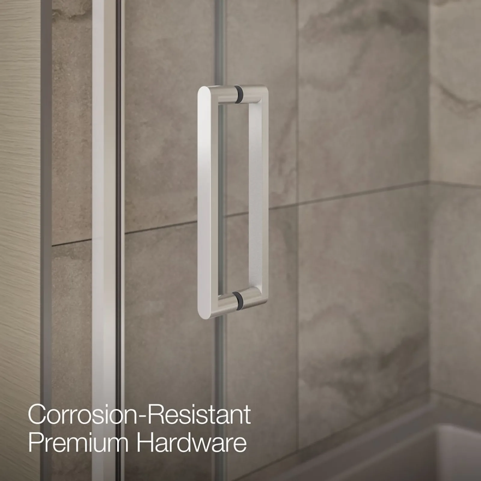 55-3/4"-59-3/4" W x 58-1/4" H bypass bath door with 5/16"-thick Crystal Clear glass^Kohler Best