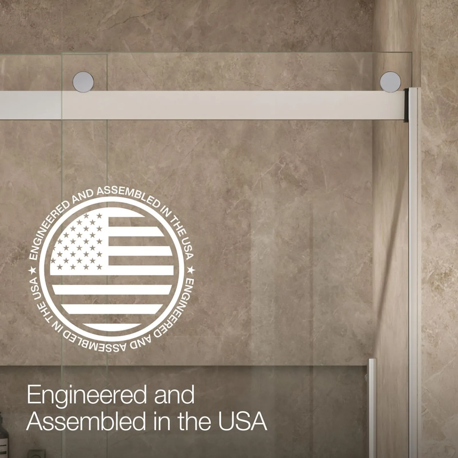 56-5/8"-59-5/8" W x 61.53" H bypass bath door with 3/8"-thick Crystal Clear glass^Kohler Best