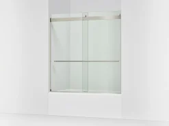 56-5/8"-59-5/8" W x 61.53" H bypass bath door with 5/16"-thick Crystal Clear glass^Kohler Best