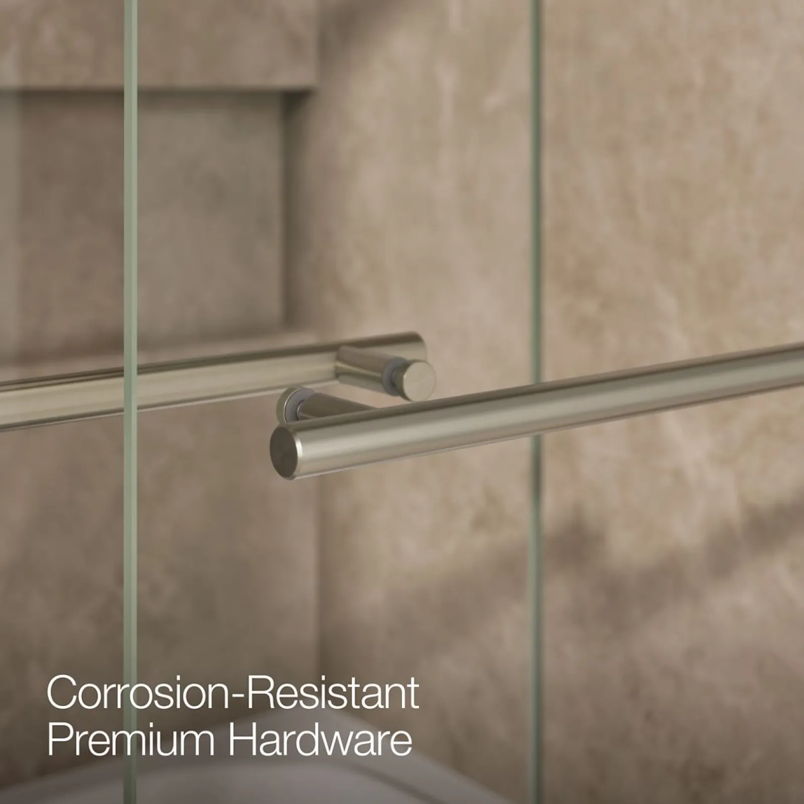56-5/8"-59-5/8" W x 61.53" H bypass bath door with 5/16"-thick Crystal Clear glass^Kohler Best
