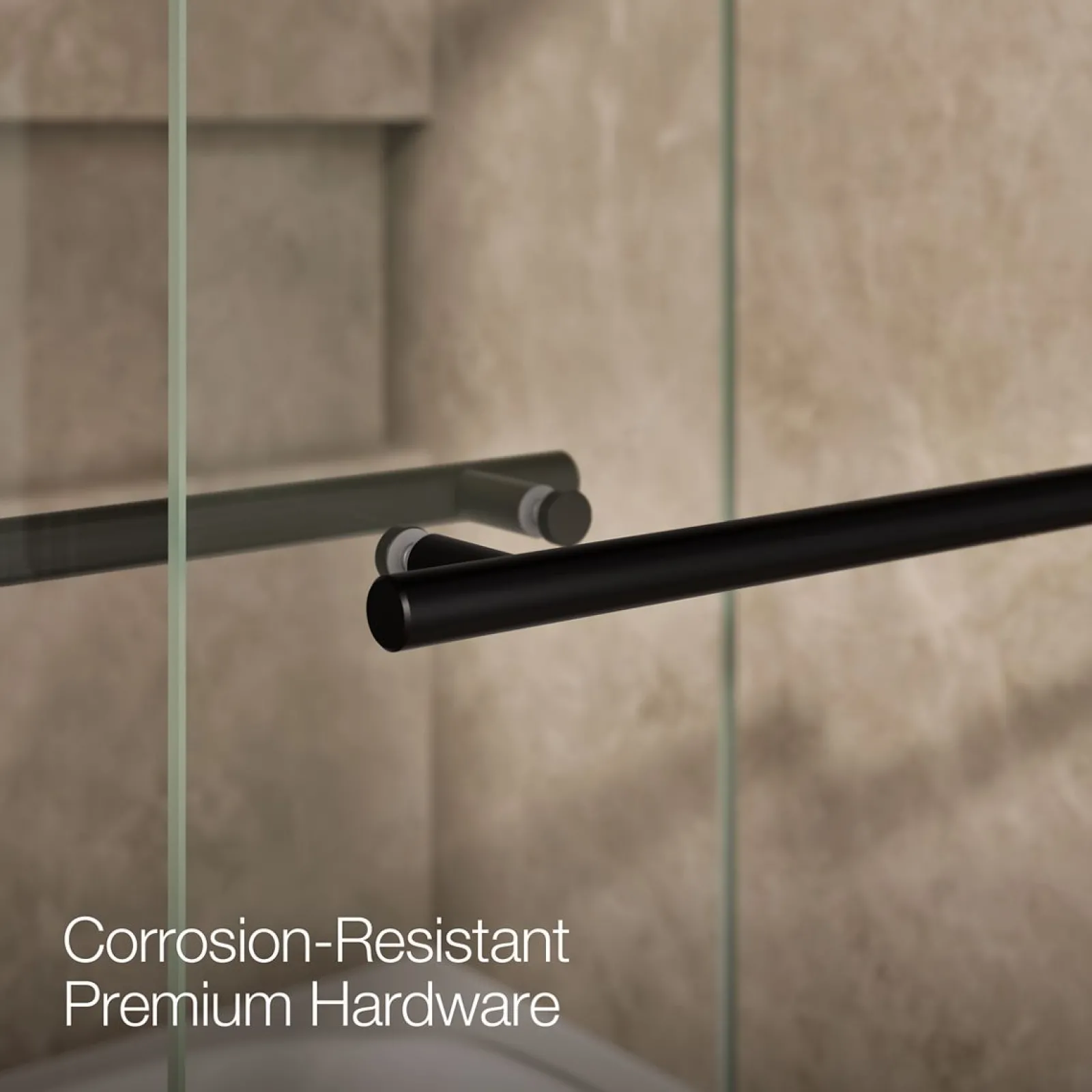 56-5/8"-59-5/8" W x 61.53" H bypass bath door with 5/16"-thick Crystal Clear glass^Kohler Best