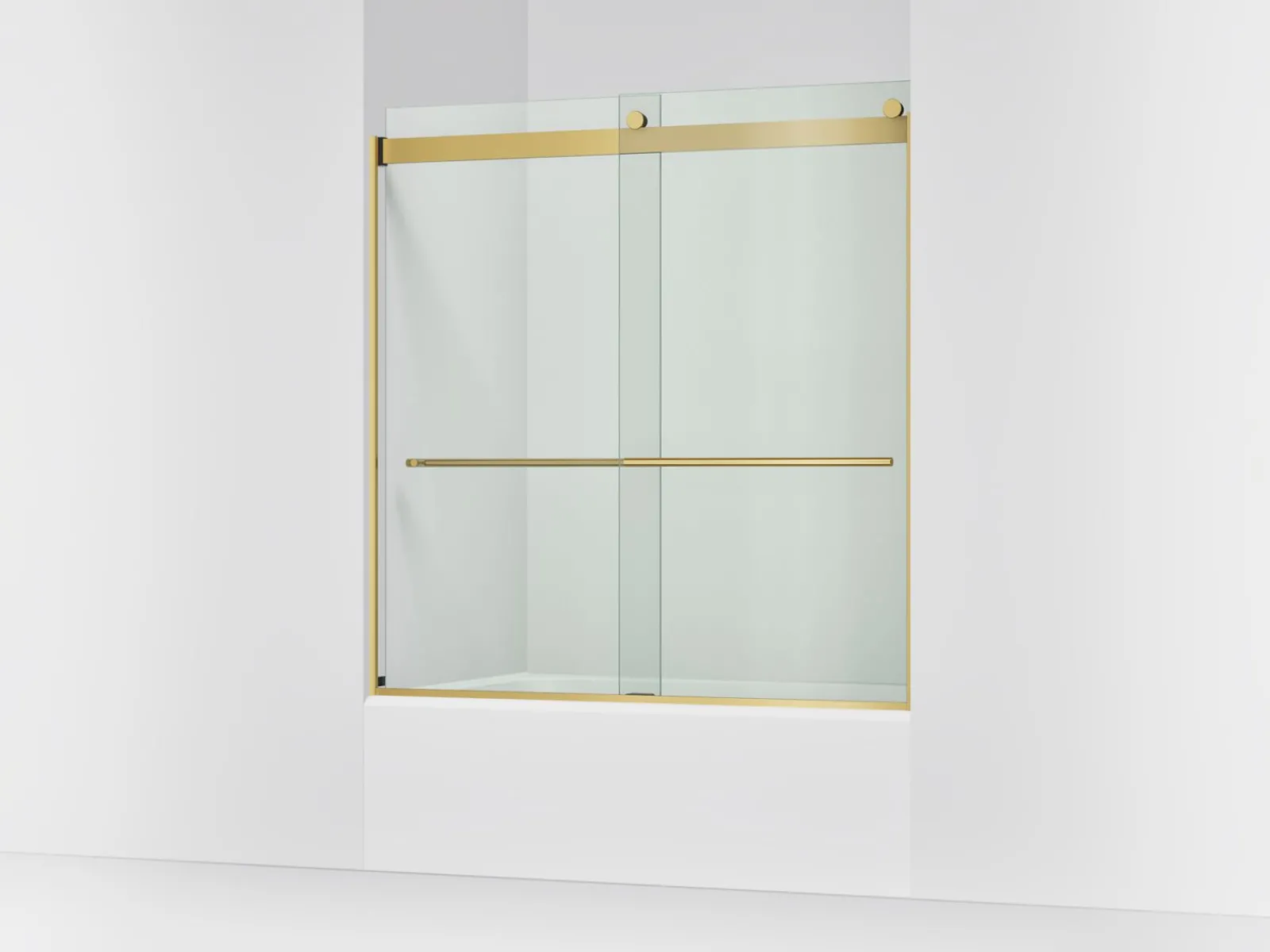 56-5/8"-59-5/8" W x 61.53" H bypass bath door with 5/16"-thick Crystal Clear glass^Kohler Best