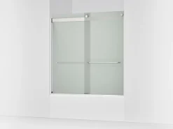 56-5/8"-59-5/8" W x 62" H bypass bath door with 1/4"-thick Frosted glass^Kohler New