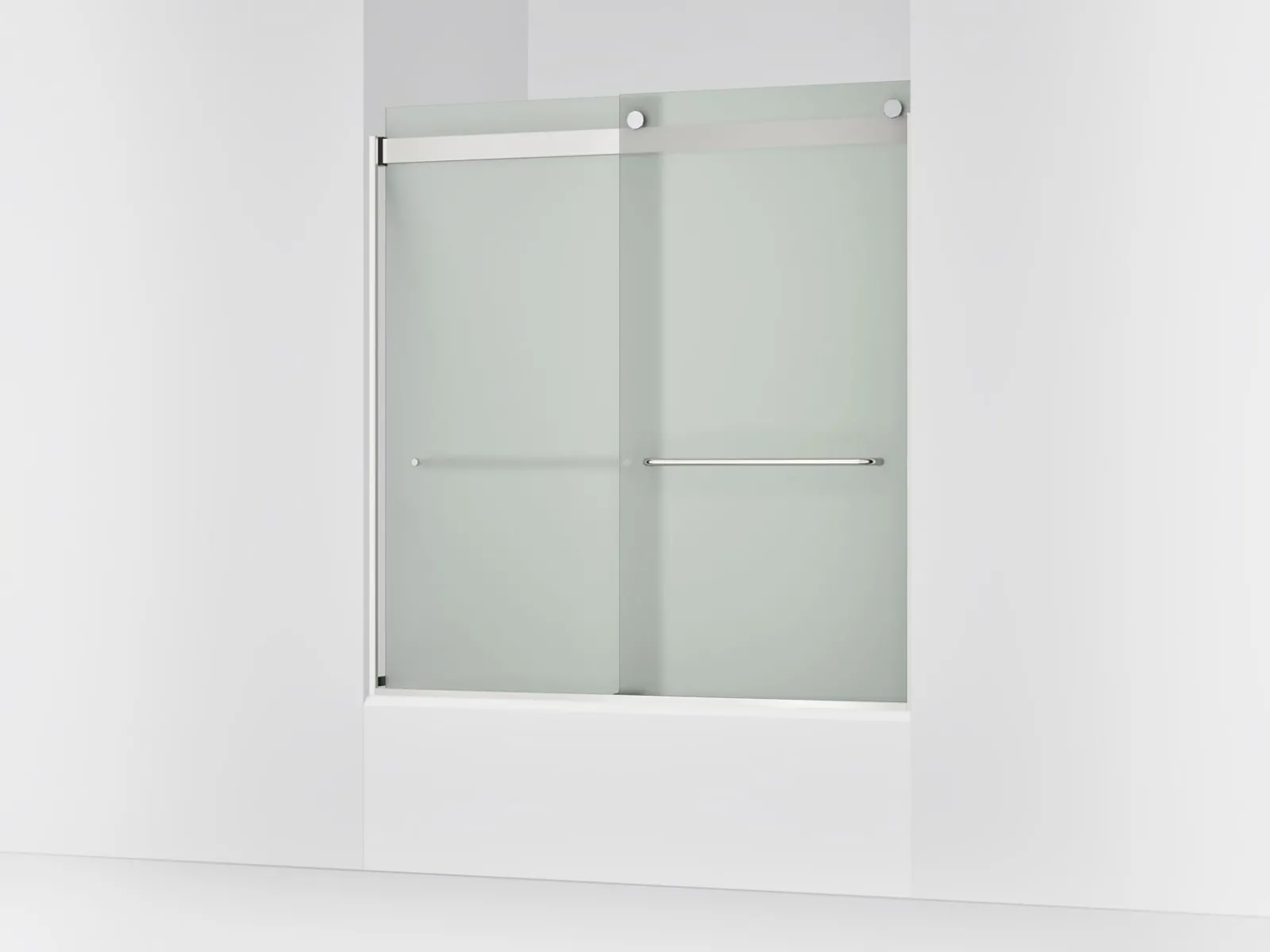 56-5/8"-59-5/8" W x 62" H bypass bath door with 1/4"-thick Frosted glass^Kohler New