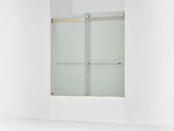 56-5/8"-59-5/8" W x 62" H bypass bath door with 1/4"-thick Frosted glass^Kohler New