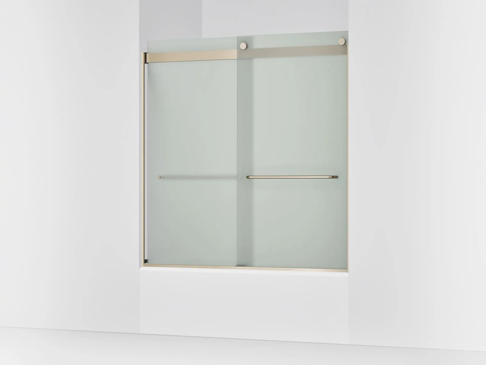 56-5/8"-59-5/8" W x 62" H bypass bath door with 1/4"-thick Frosted glass^Kohler New