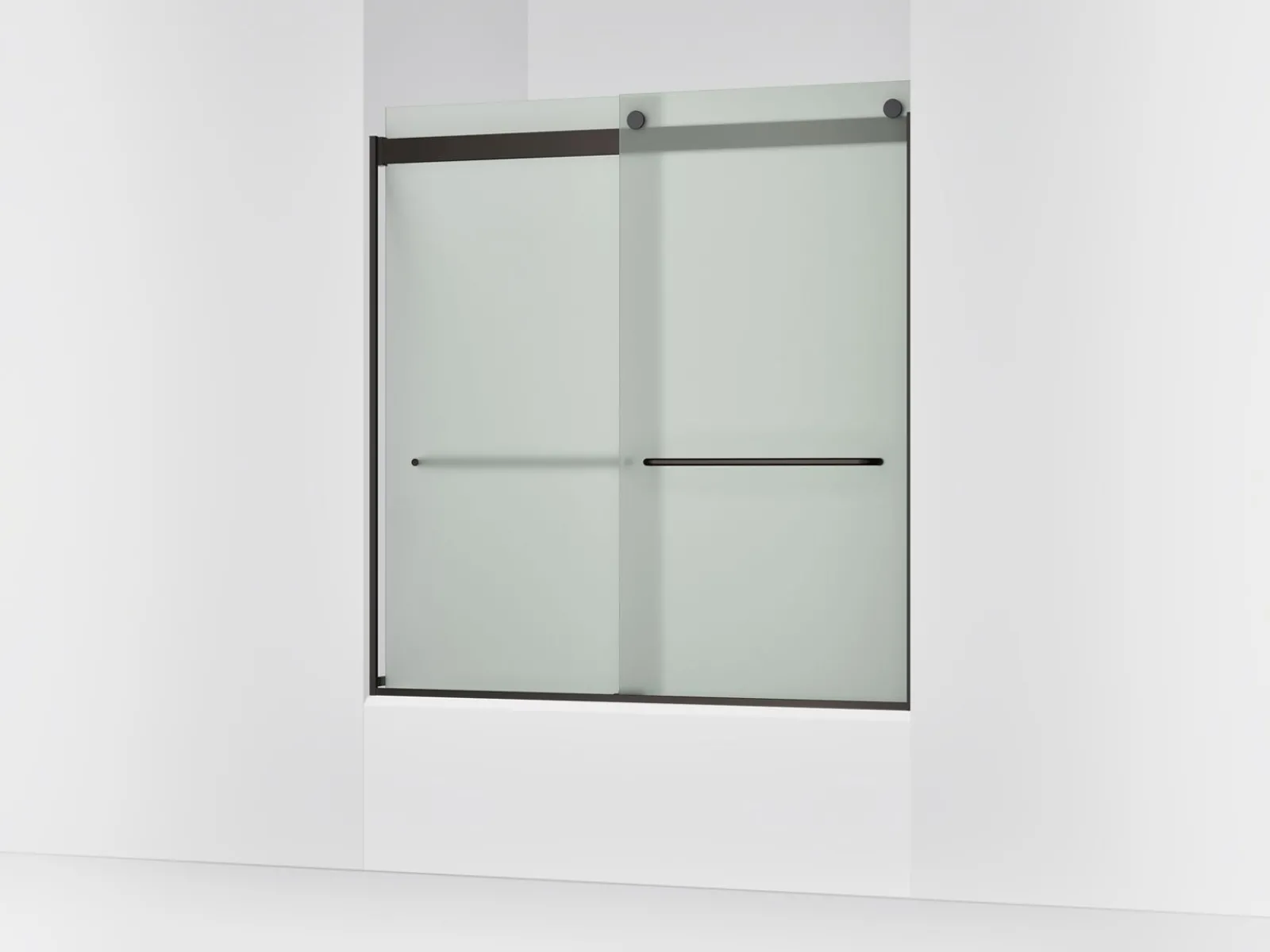 56-5/8"-59-5/8" W x 62" H bypass bath door with 1/4"-thick Frosted glass^Kohler New