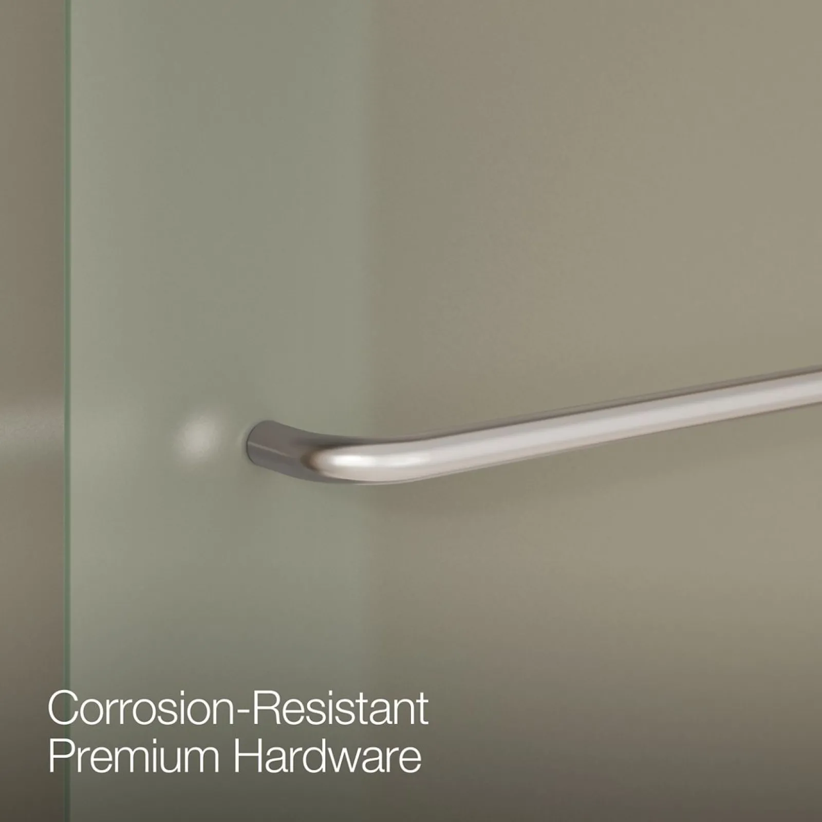 56-5/8"-59-5/8" W x 62" H bypass bath door with 1/4"-thick Frosted glass^Kohler New