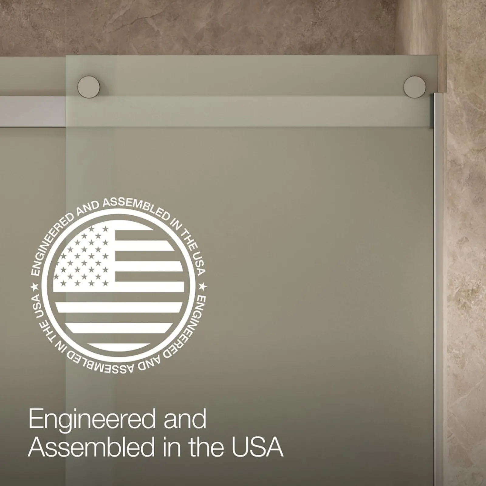 56-5/8"-59-5/8" W x 62" H bypass bath door with 1/4"-thick Frosted glass^Kohler New