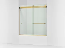 54"-60" W x 61-7/16" H bypass bath door with 3/8"-thick Crystal Clear glass^Kohler Clearance