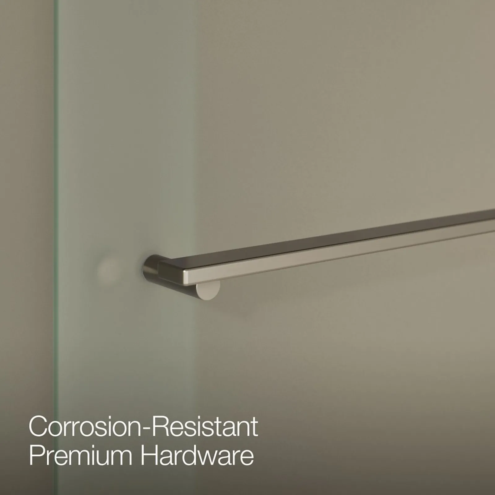 55-5/8"-59-5/8" W x 62" H bypass bath door with 5/16"-thick Frosted glass^Kohler