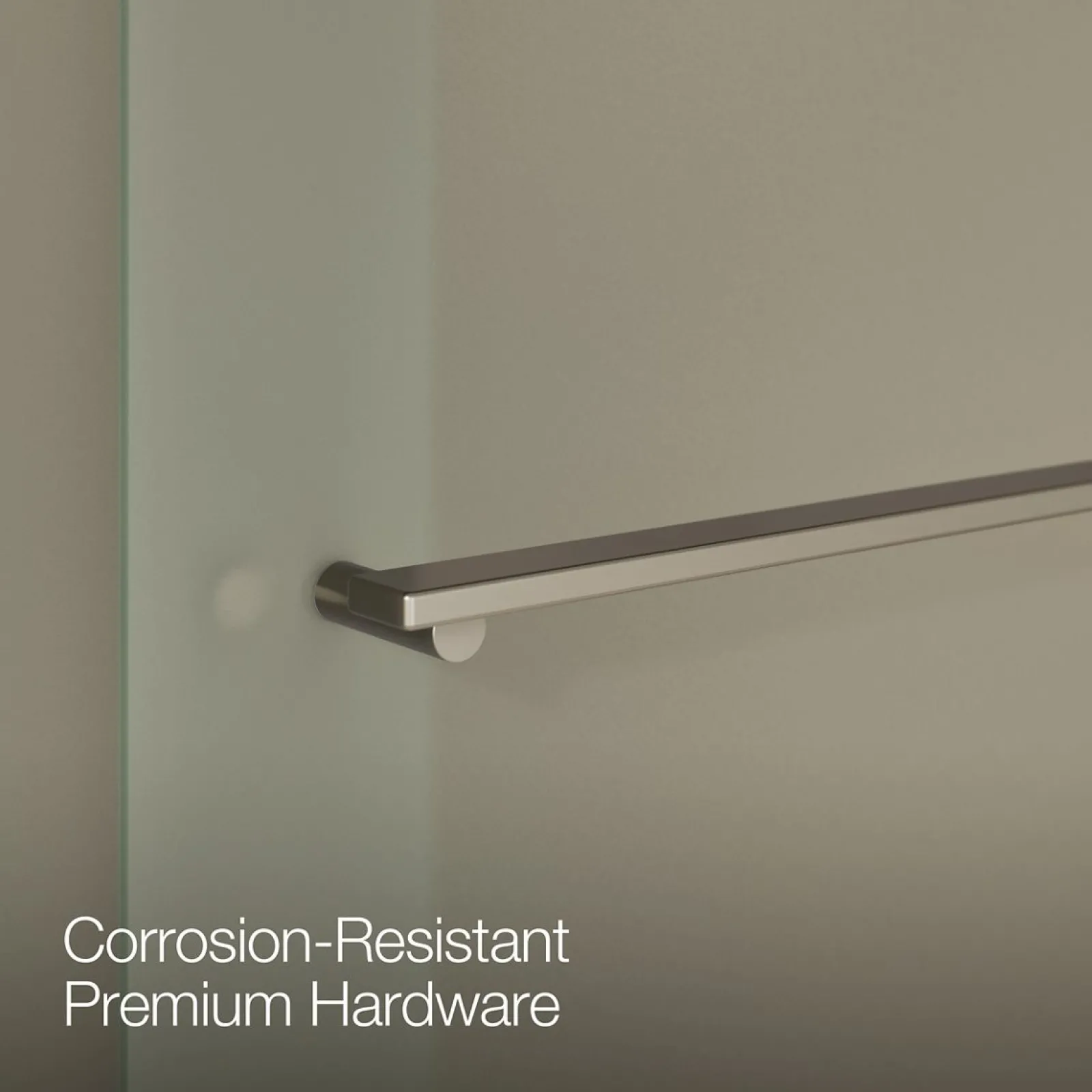55-5/8"-59-5/8" W x 55-1/2" H bypass bath door with 1/4"-thick Frosted glass^Kohler