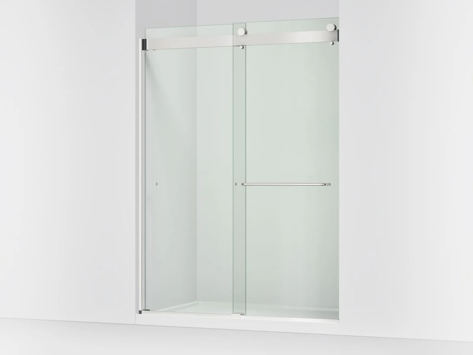 54"-60" W x 80-1/4" H bypass shower door with 3/8"-thick Crystal Clear glass^Kohler Outlet
