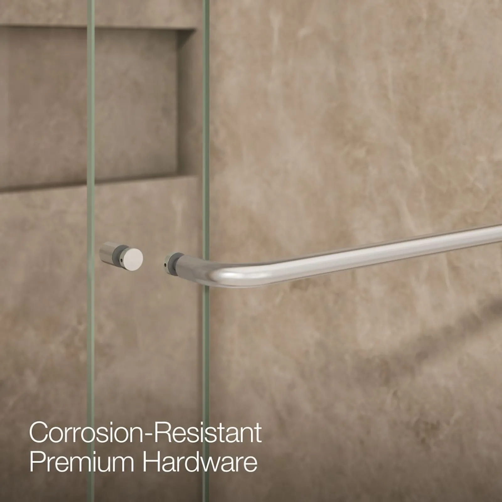 54"-60" W x 80-1/4" H bypass shower door with 3/8"-thick Crystal Clear glass^Kohler Outlet