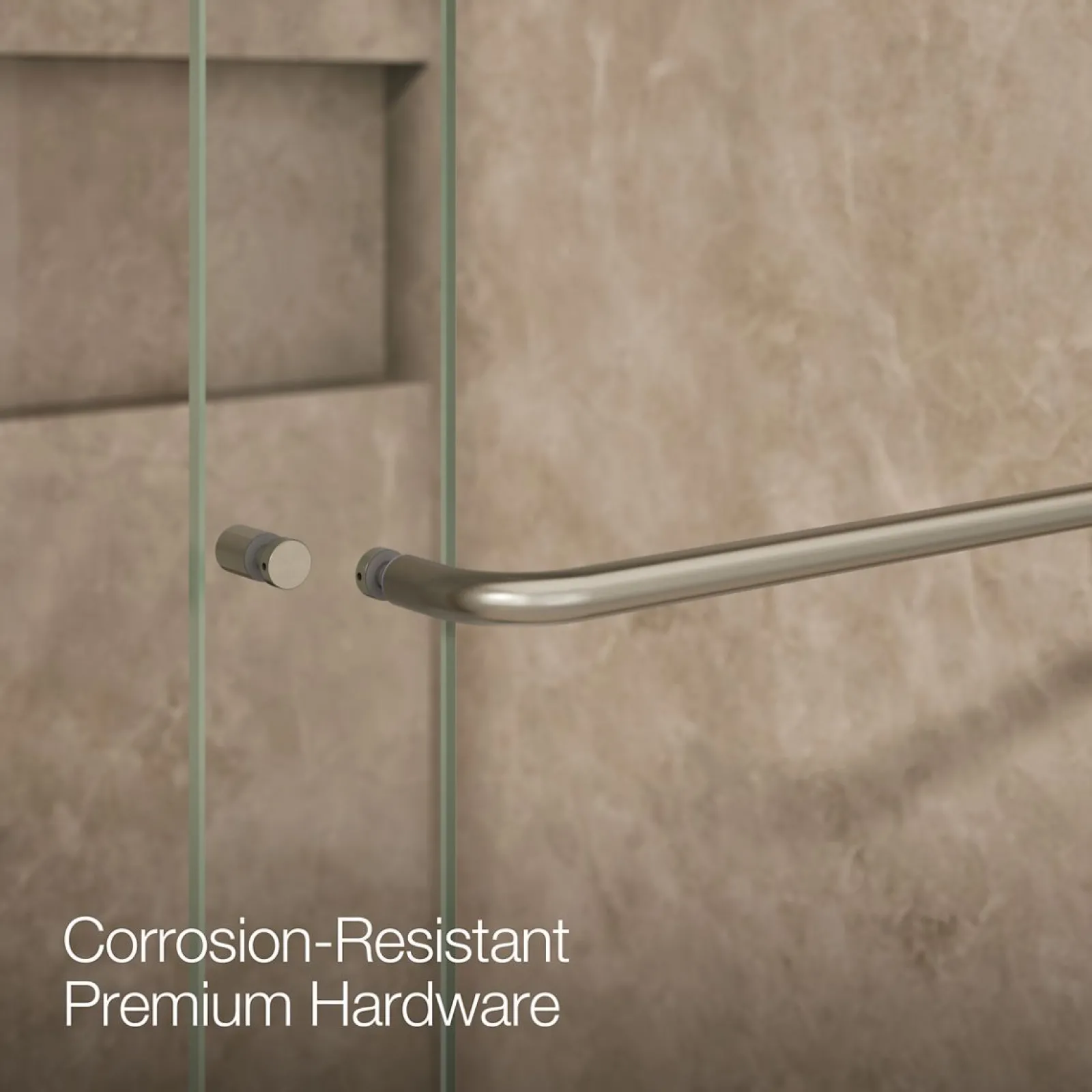 54"-60" W x 80-1/4" H bypass shower door with 3/8"-thick Crystal Clear glass^Kohler Outlet