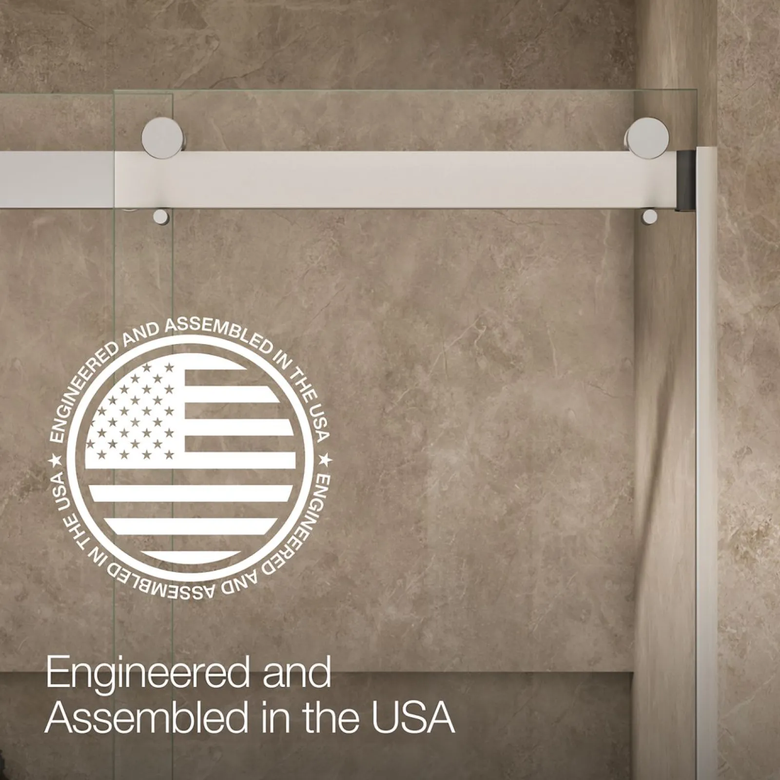 54"-60" W x 80-1/4" H bypass shower door with 3/8"-thick Crystal Clear glass^Kohler Outlet
