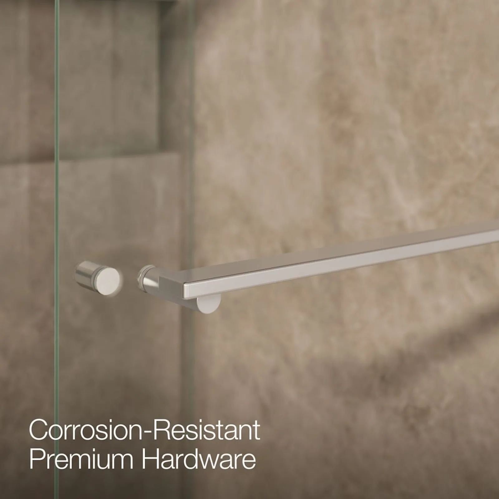 55-5/8"-59-5/8" W x 70" H bypass shower door with 5/16"-thick Crystal Clear glass^Kohler Clearance