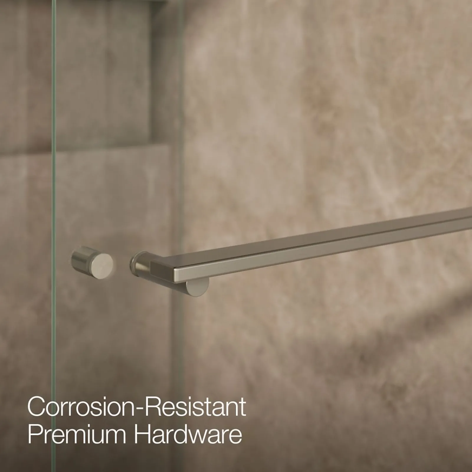 55-5/8"-59-5/8" W x 70" H bypass shower door with 5/16"-thick Crystal Clear glass^Kohler Clearance