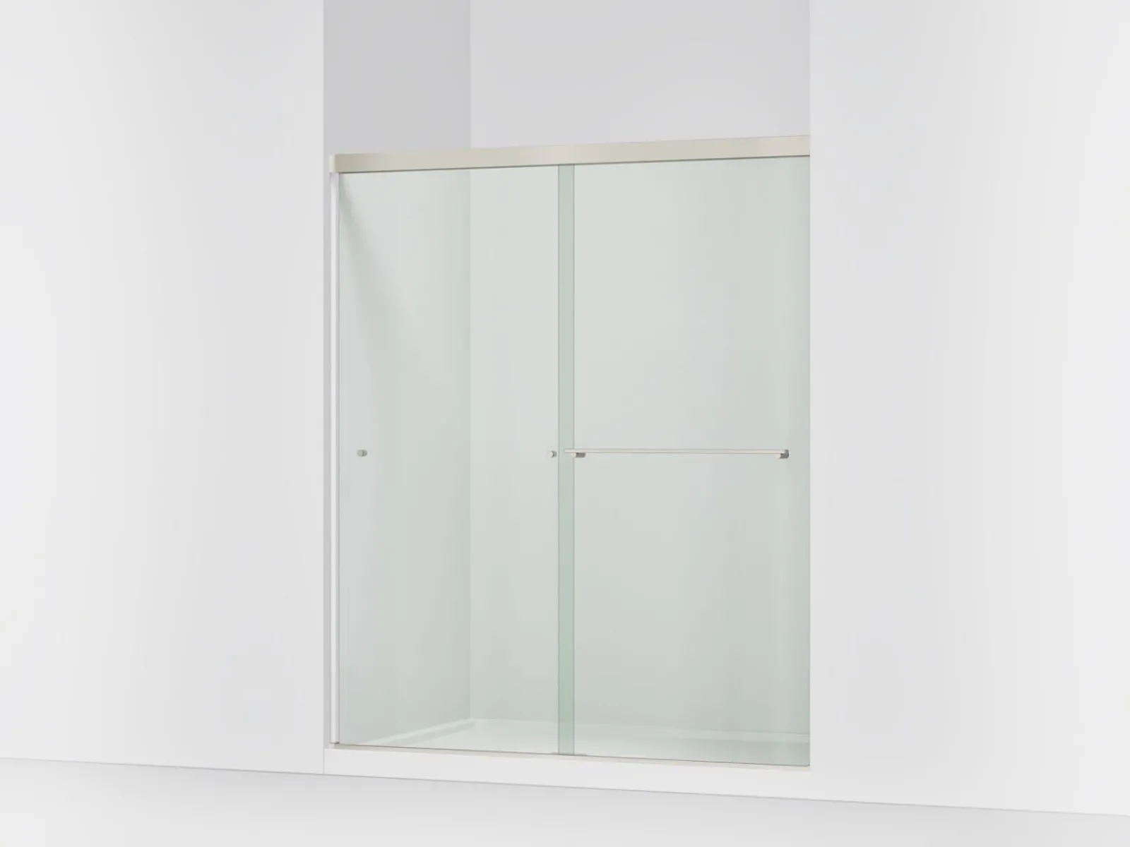 55-5/8"-59-5/8" W x 70" H bypass shower door with 5/16"-thick Crystal Clear glass^Kohler Clearance