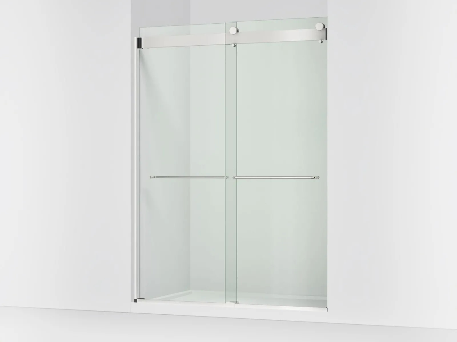 54"-60" W x 80-1/4" H bypass shower door with 3/8"-thick Crystal Clear glass^Kohler Outlet