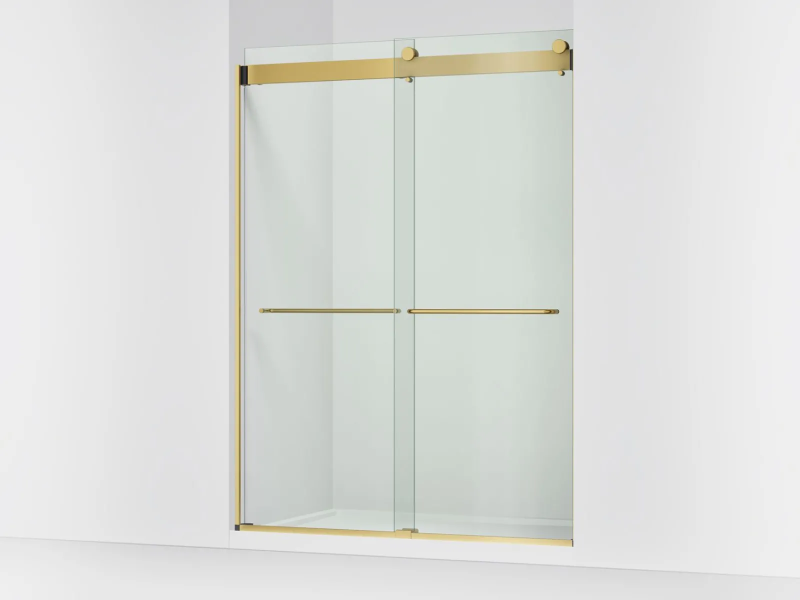54"-60" W x 80-1/4" H bypass shower door with 3/8"-thick Crystal Clear glass^Kohler Outlet