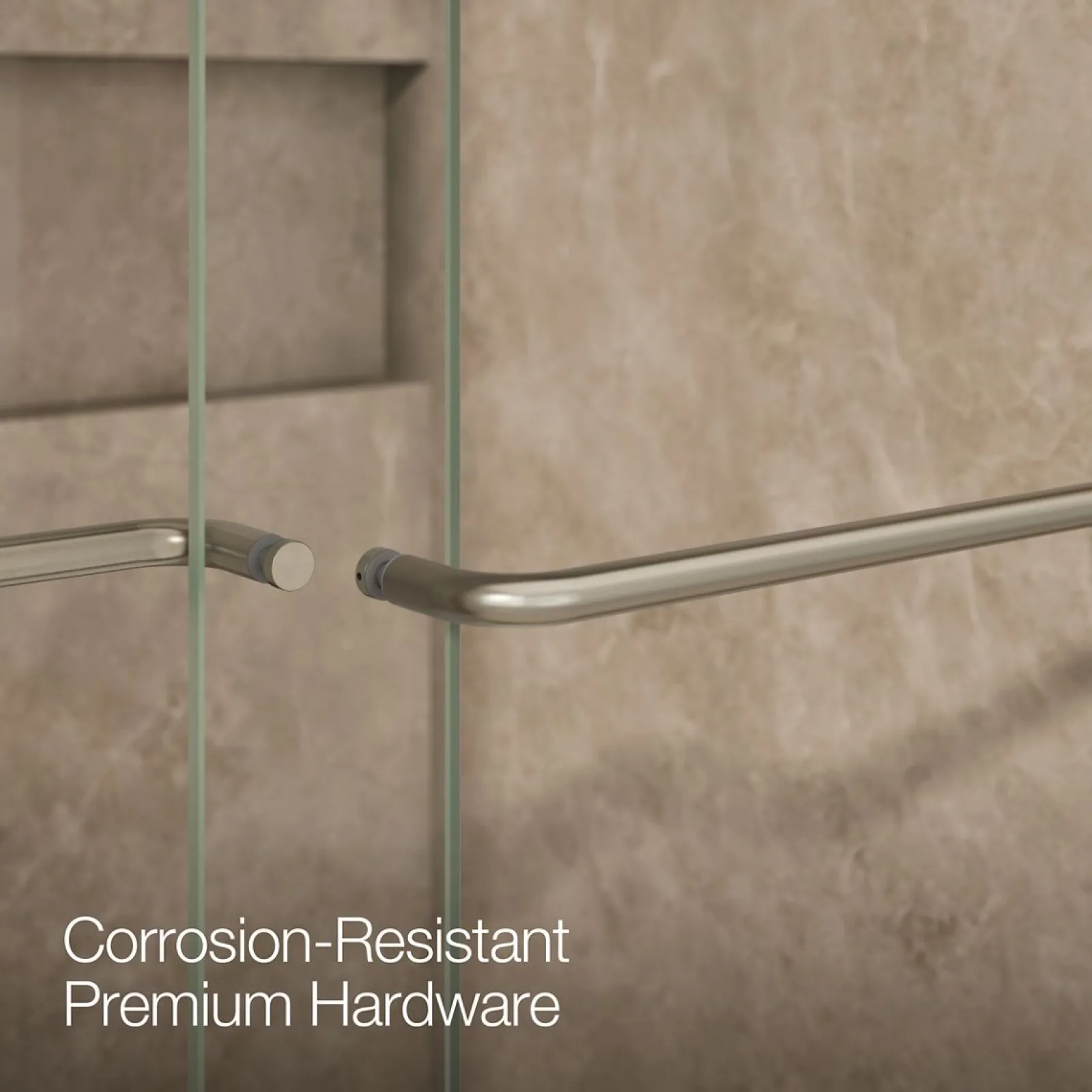54"-60" W x 80-1/4" H bypass shower door with 3/8"-thick Crystal Clear glass^Kohler Outlet