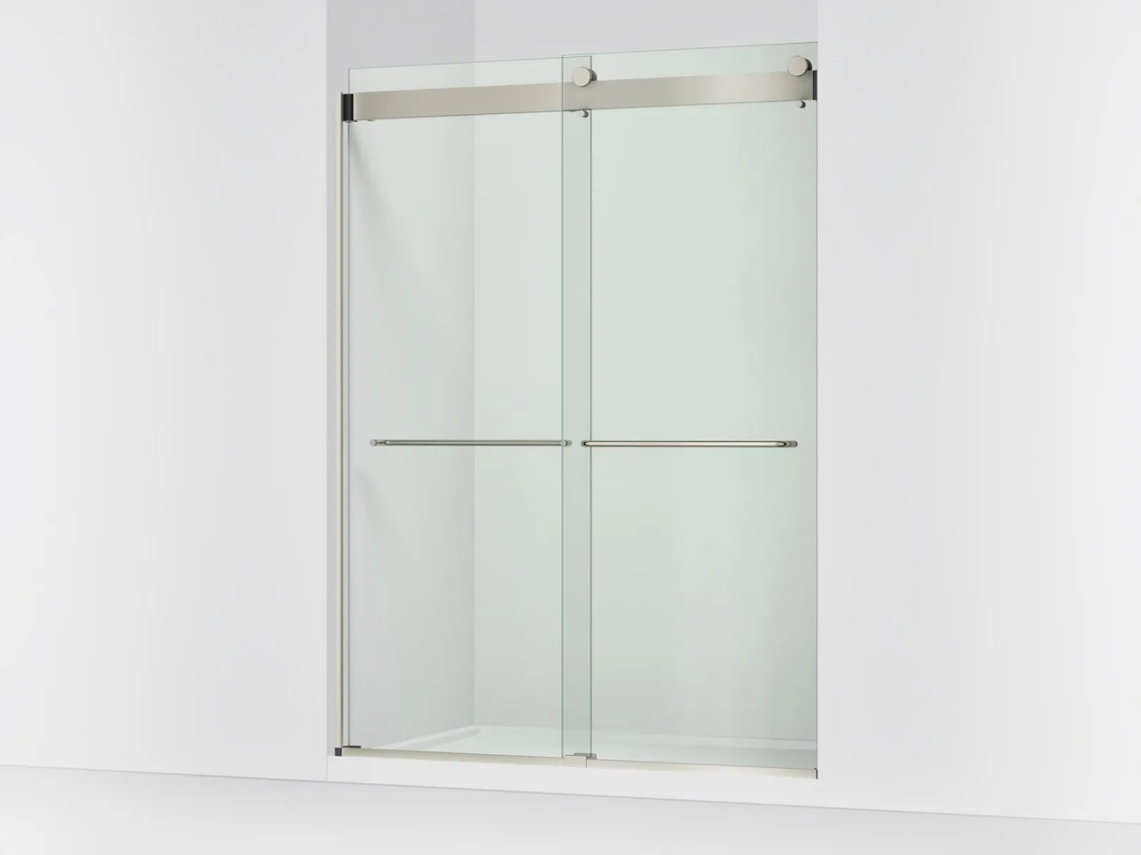 54"-60" W x 80-1/4" H bypass shower door with 3/8"-thick Crystal Clear glass^Kohler Outlet