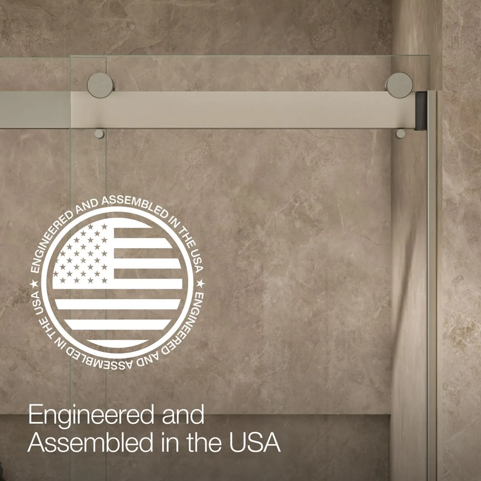 54"-60" W x 80-1/4" H bypass shower door with 3/8"-thick Crystal Clear glass^Kohler Outlet