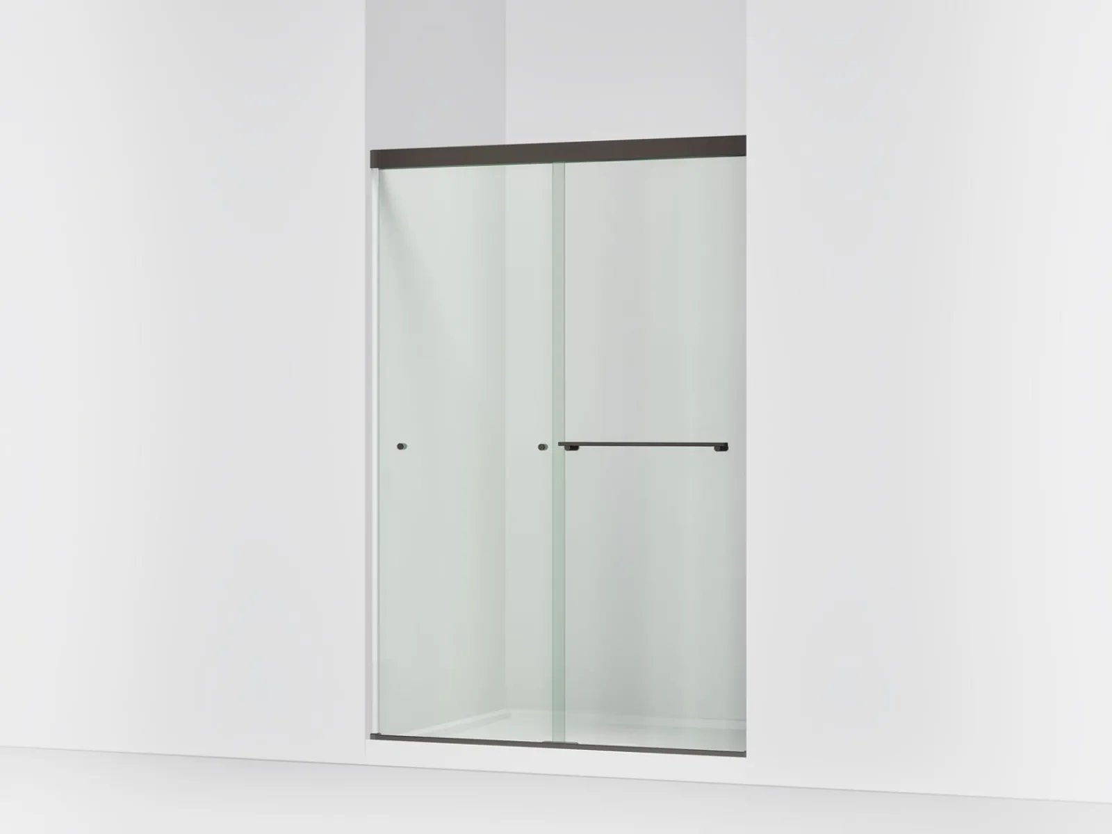 44-5/8"-47-5/8" W x 70" H bypass shower door with 5/16"-thick Crystal Clear glass^Kohler Best