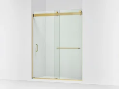 60"-66" W x 80-1/4" H bypass shower door with 3/8"-thick Crystal Clear glass^Kohler New