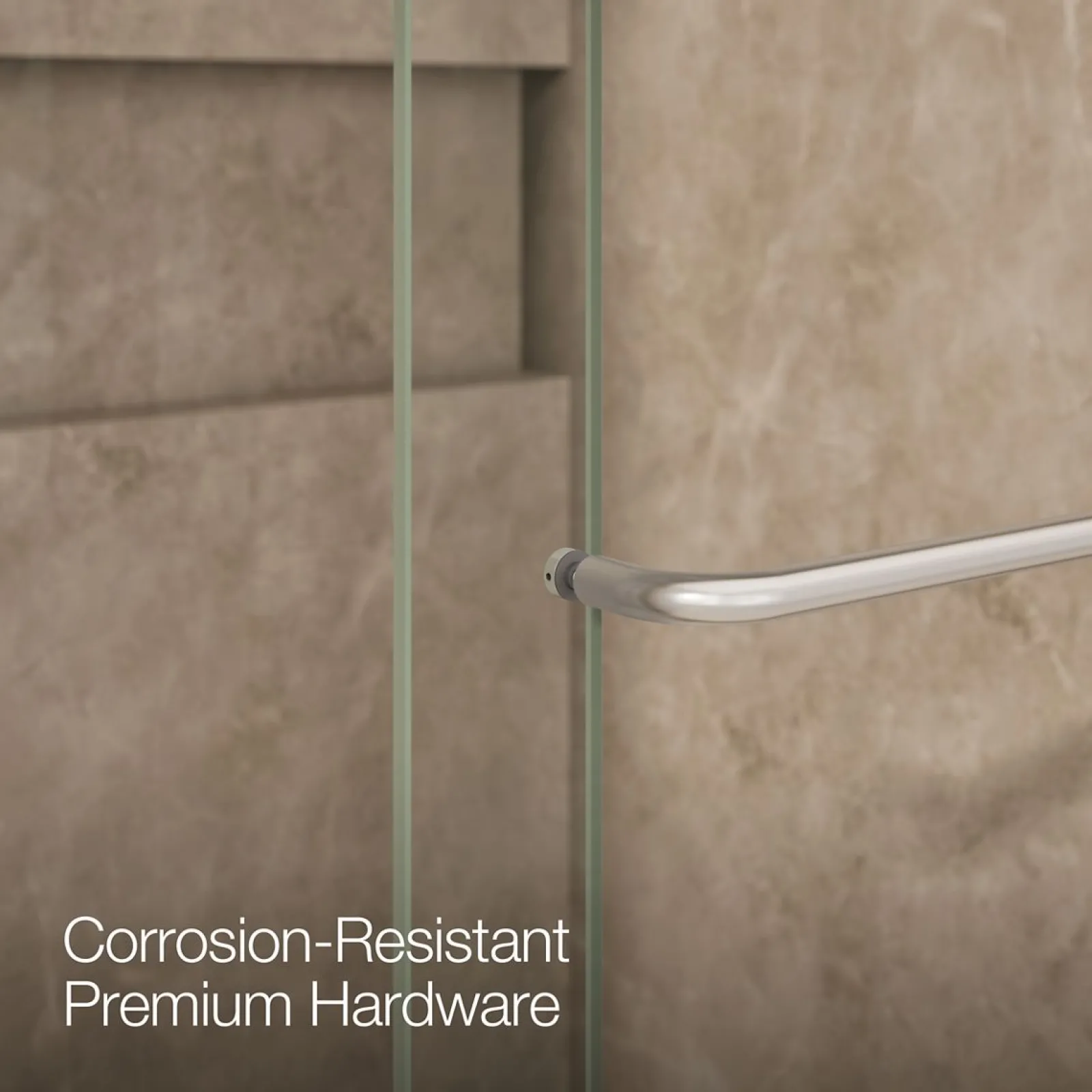 60"-66" W x 80-1/4" H bypass shower door with 3/8"-thick Crystal Clear glass^Kohler New