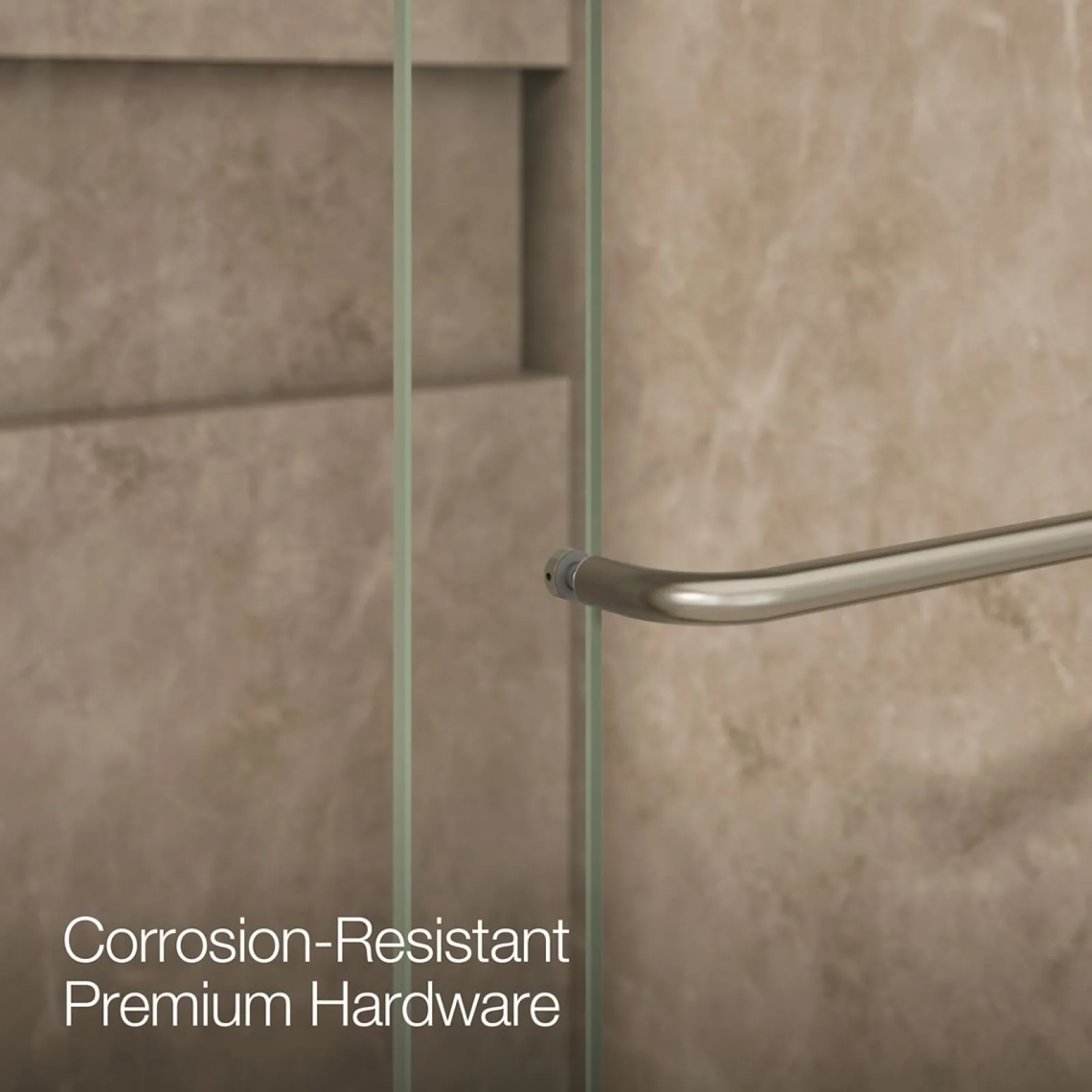 60"-66" W x 80-1/4" H bypass shower door with 3/8"-thick Crystal Clear glass^Kohler New