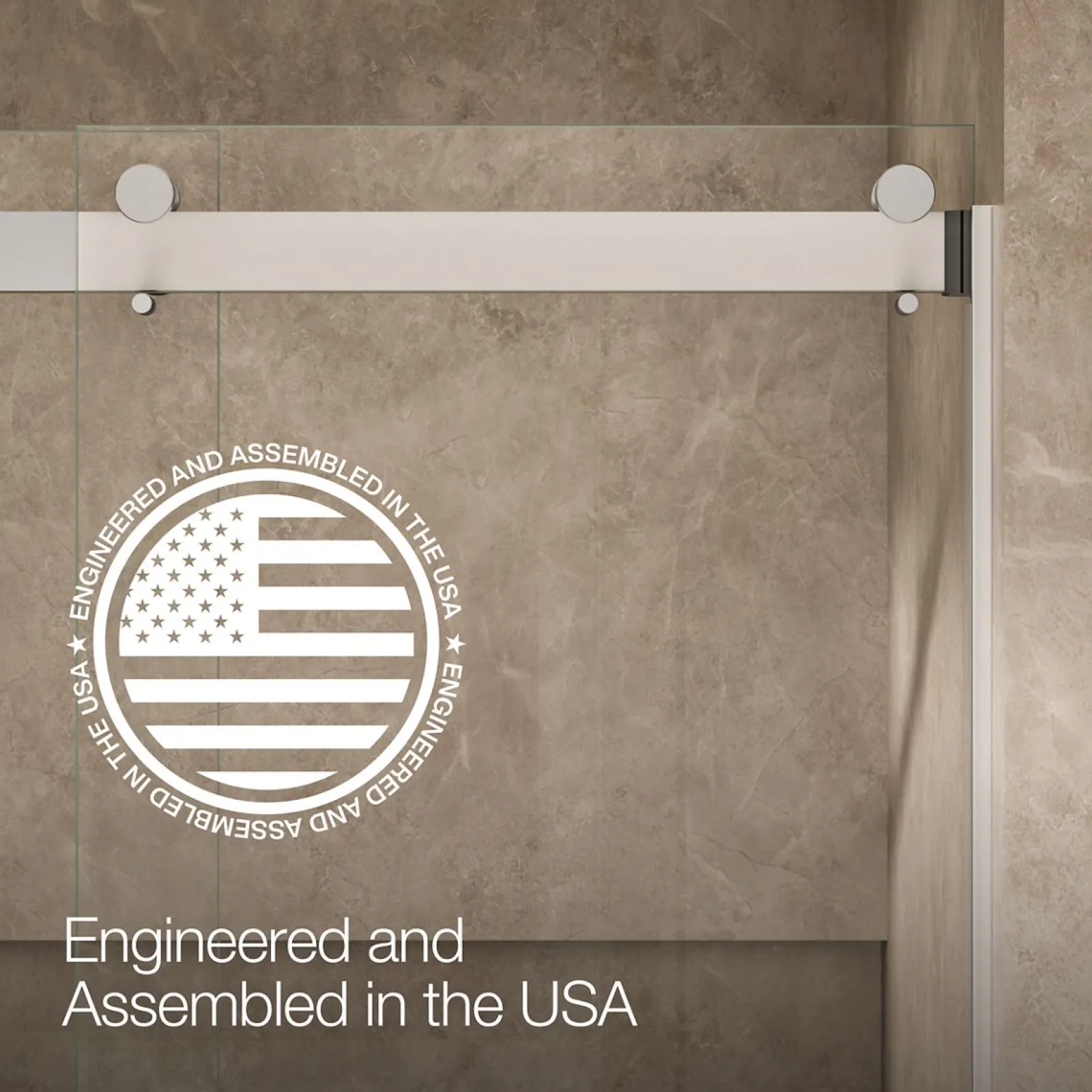 60"-66" W x 80-1/4" H bypass shower door with 3/8"-thick Crystal Clear glass^Kohler New
