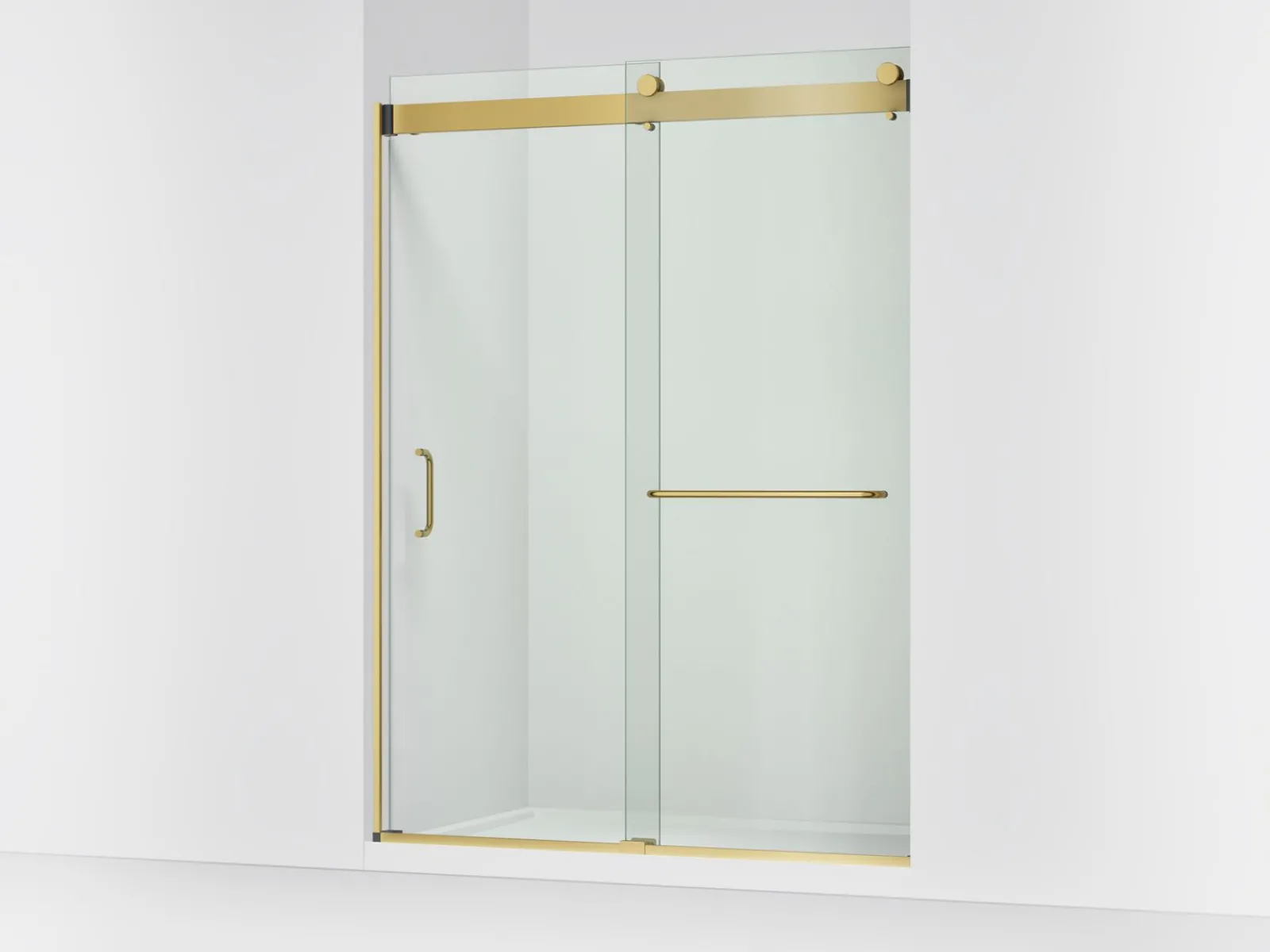 54"-60" W x 80-1/4" H bypass shower door with 3/8"-thick Crystal Clear glass^Kohler Discount