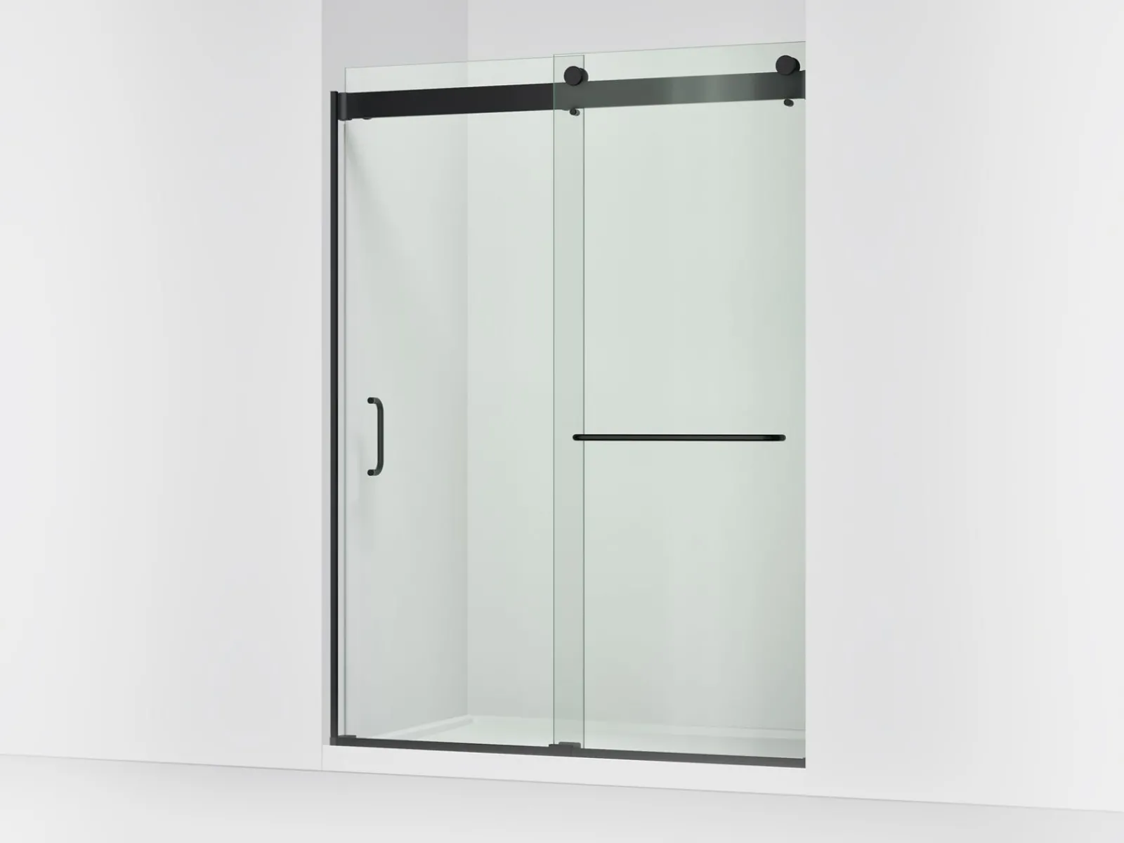 54"-60" W x 80-1/4" H bypass shower door with 3/8"-thick Crystal Clear glass^Kohler Discount